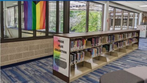 Penn State Brandywine’s Pride Plus collection, on the upper level of Vairo Library on campus, lets users find fiction and nonfiction books about the LGBTQIA+ community in an inviting and centralized location.