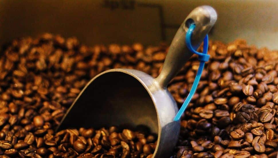 Pour Richard's coffee beans