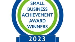 The logo for the SCORE Small Business Achievement Award Winners for 2023