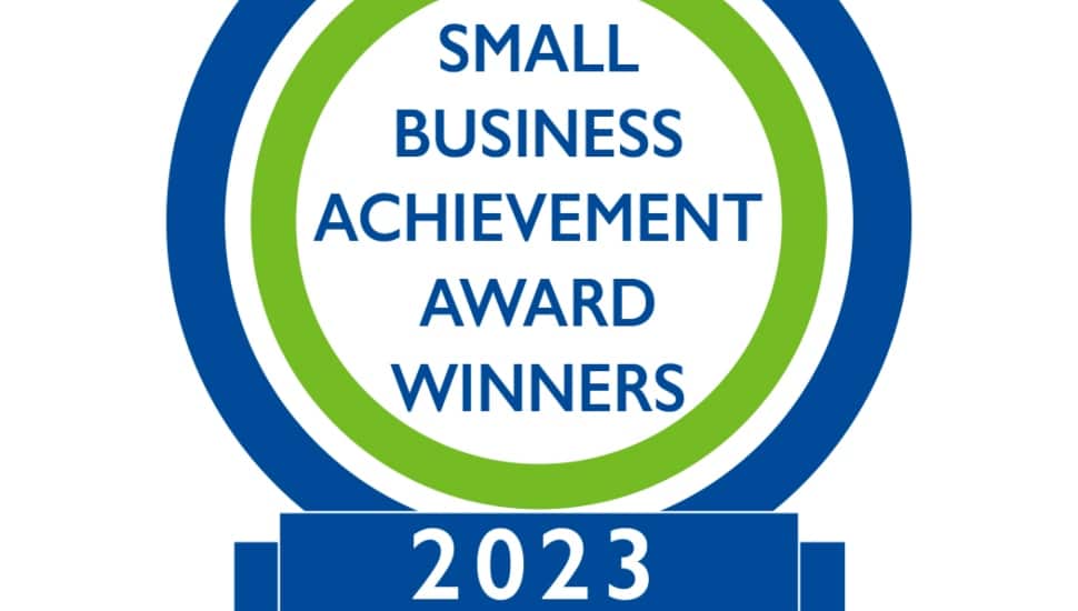 The logo for the SCORE Small Business Achievement Award Winners for 2023
