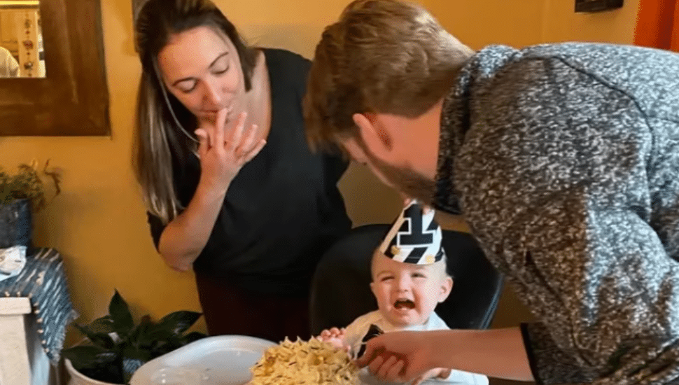 The Carluccis celebrating their son's birthday.