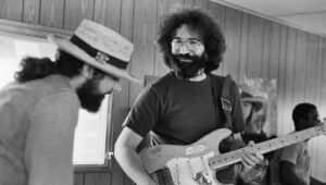 Jerry Garcia playing guitar