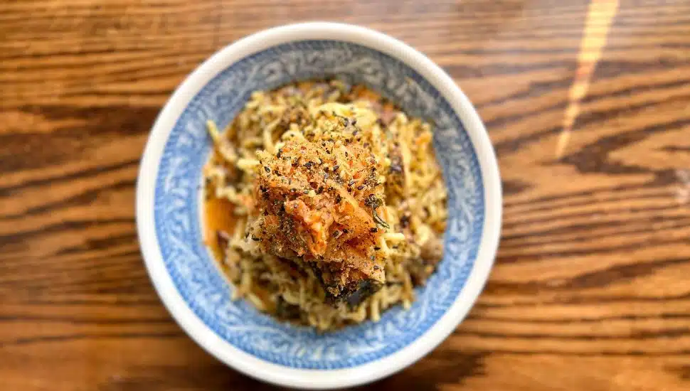 kimchi noodle salad from Ground Provisions in West Chester