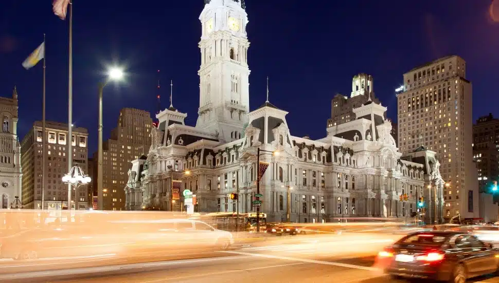 Philadelphia City Hall at night
