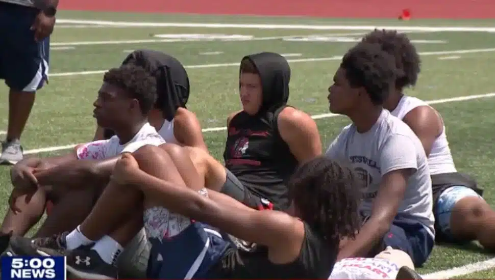 Coatesville High School football players.