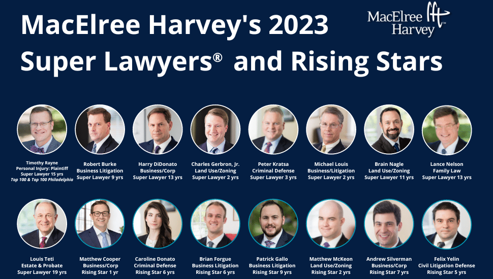MacElree Harvey Super Lawyers and Rising Stars for 2023
