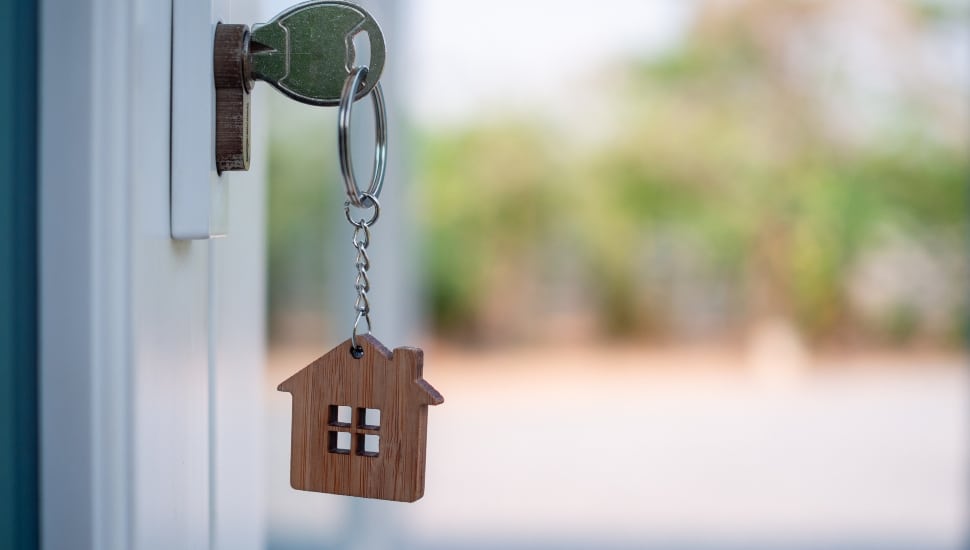 housing concept key in door