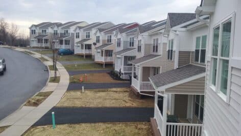 row of affordable homes