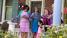 A ribbon cutting outside the newly-renovated Friends Association Family Center officially opened the upgraded facility.