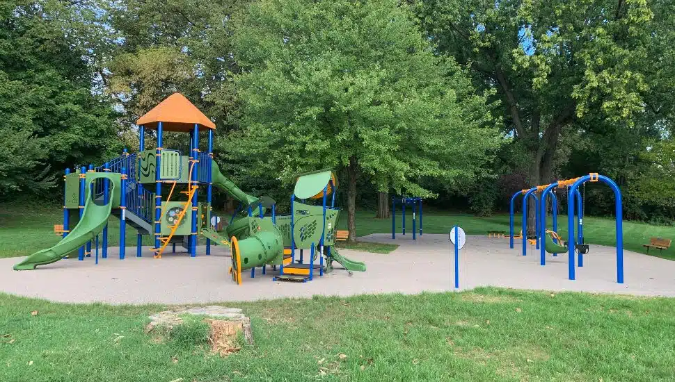 A modern playground designed by General Recreation, Inc.