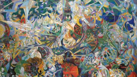 Joseph Stella art: many colors representing Coney Island
