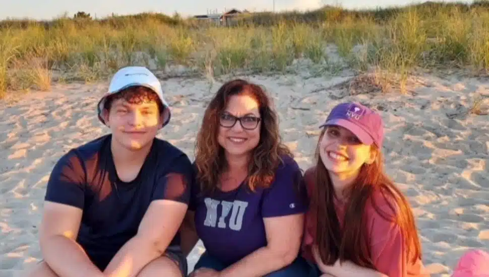 Kristin Rosen, a CCRES recruiter, with her college-age son and daughter.