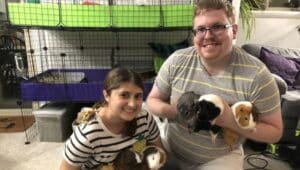 the parsons holding six guinea pigs west chester alum coatesville teacher