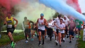 Runners at the Chester County Color 5K.