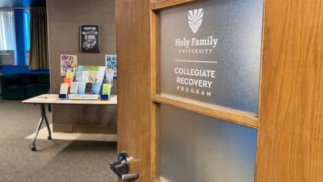 collegiate recovery program at Holy Family University