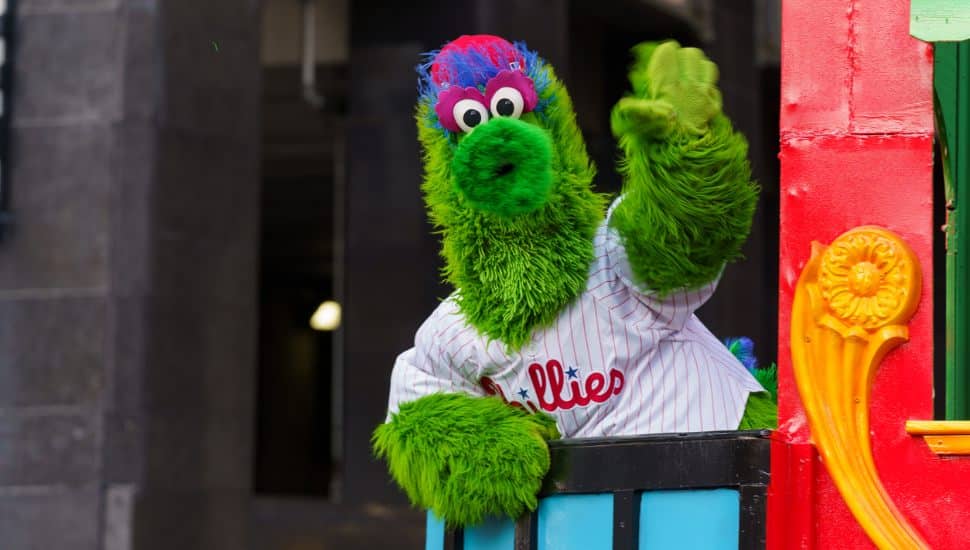 Original Phillie Phanatic back for Phillies opening day 2022