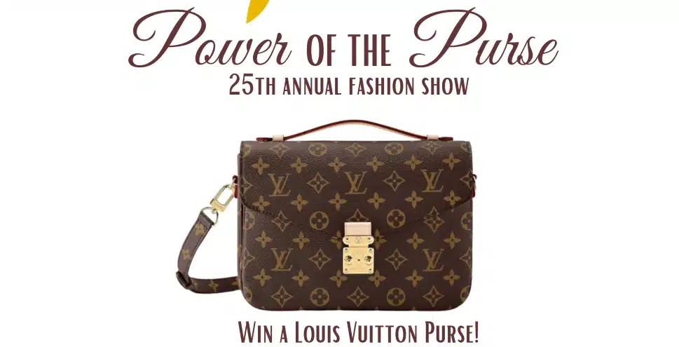 An image of the Louis Vuitton handbag being raffled off at the Home of the Sparrow Oct. 26 Power of the Purse fundraiser fashion show.