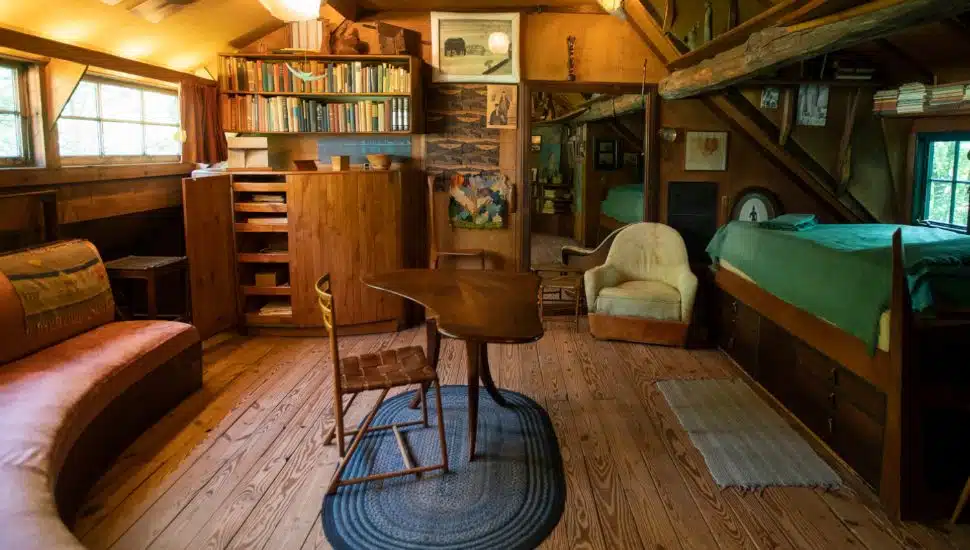 Wharton Esherick's bedroom at what is now the Wharton Esherick Museum.