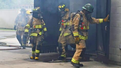 firefighters training