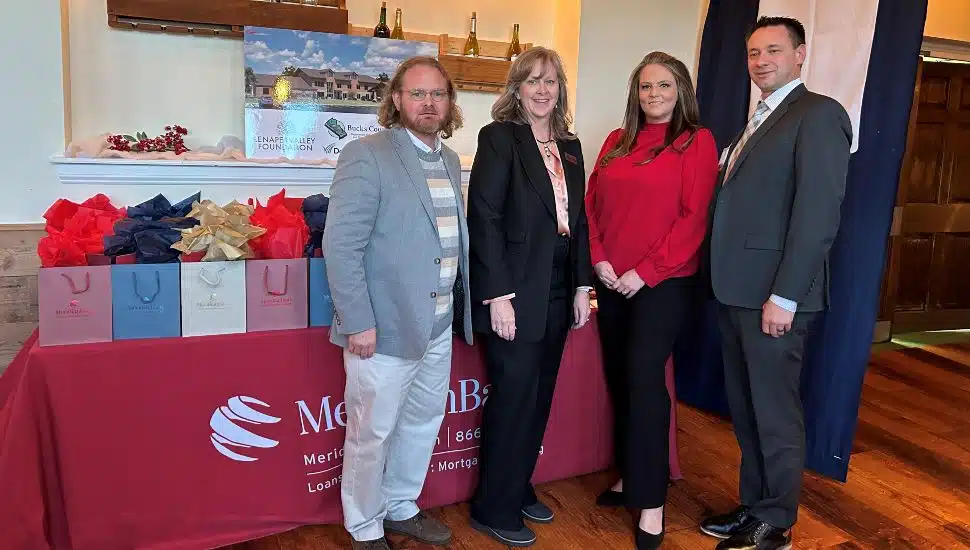 Kristopher Thompson, COO LVF; Sharon Curran, CEO LVF; Aliese Rosado VP Retail Market Manager at Meridian Bank; Chris Godshall, SVP Commercial Lending at Meridian Bank.