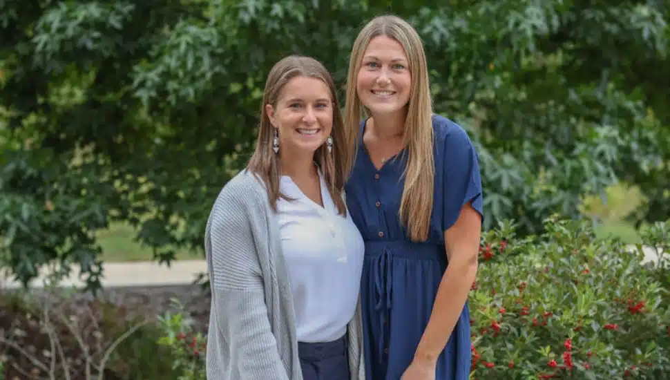 Penn State graduates Julie Foeldes (left) and Alexa Anderson.