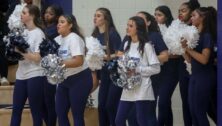 The new Penn State Brandywine Hype Squad kept the crowd engaged during the Nov. 9 men’s basketball game.