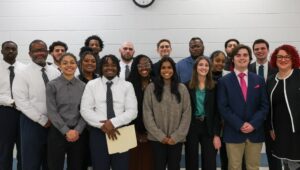 Sixteen students, eight from Penn State Brandywine and eight incarcerated people, graduated from the George W. Hill Correctional Facility's Inside Out program Nov. 28
