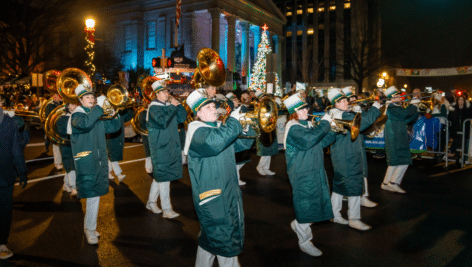 Christmas parade performers