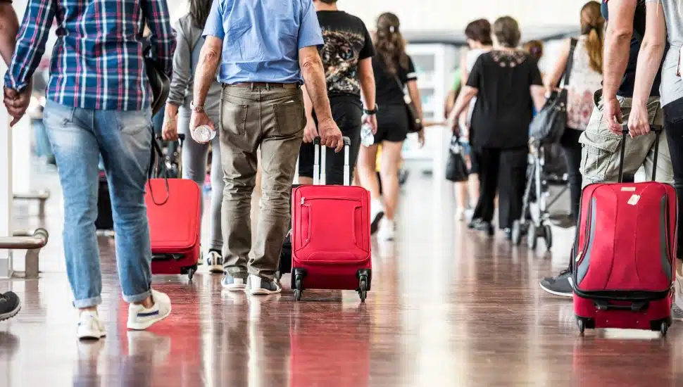 people traveling in airport