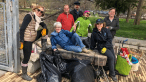Jean Knight and volunteers who help clean up the area.