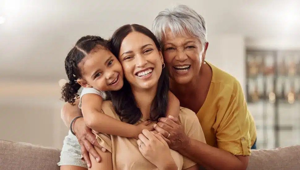 three generations of women