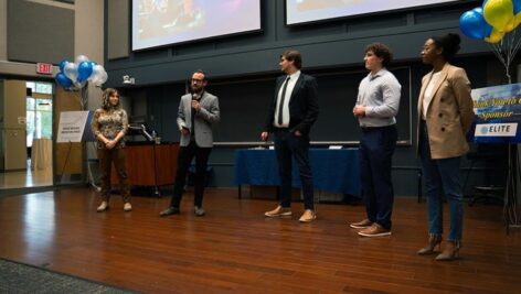 Participants of the Scheer-Widener Innovation Sprint pitched their ideas.