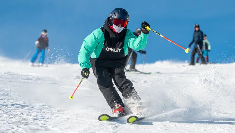 people skiing