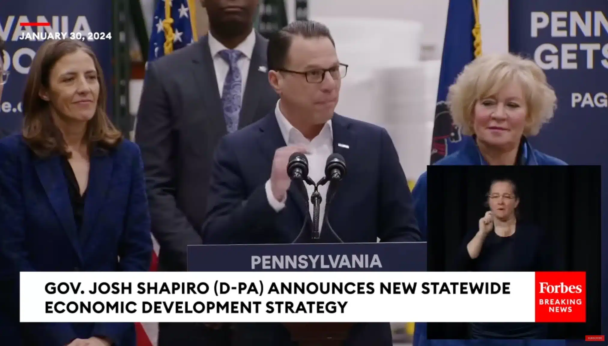 Josh Shapiro announces Pennsylvania 10-year economic development plan
