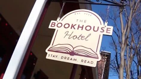The Bookhouse Hotel sign