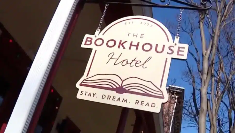 The Bookhouse Hotel sign
