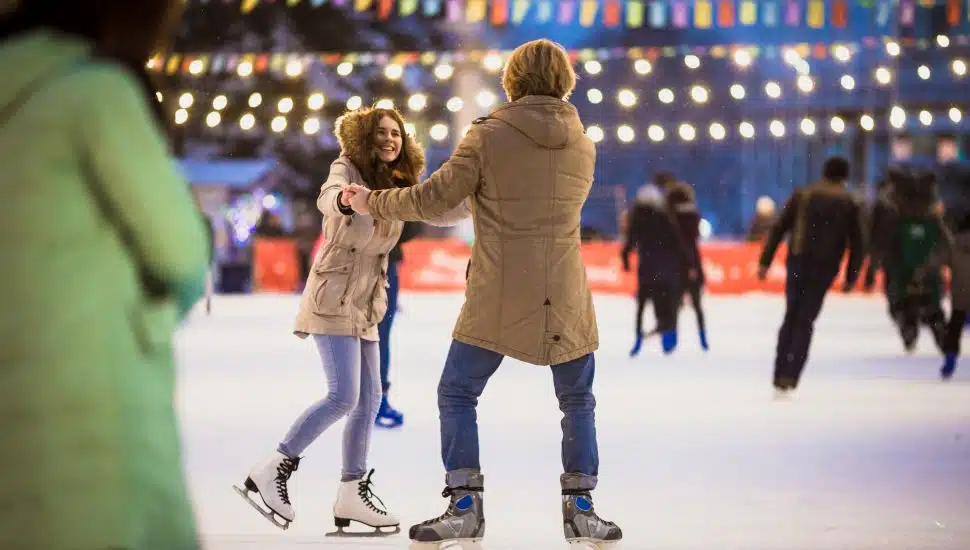 couple ice skating