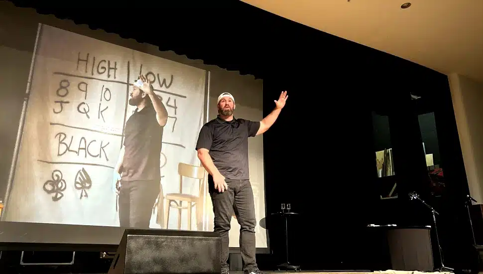 Jon Dorenbos on stage