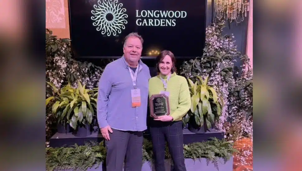 Katie Dubow with her award