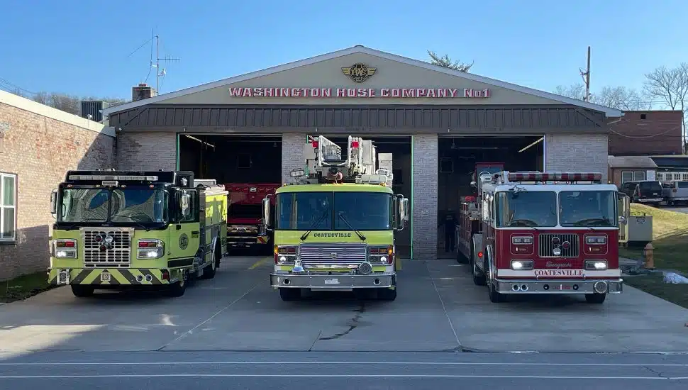 Washington Hose Company trucks at station