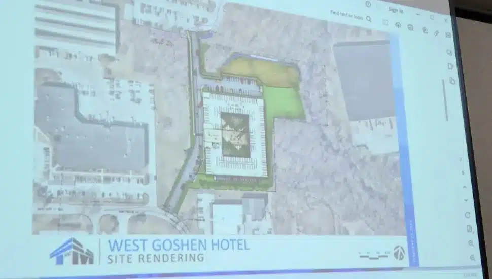 rendering of hotel near West Chester University