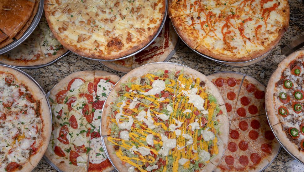 variety of pizza
