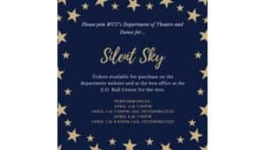 An informational graphic on how WCU will present "Silent Sky."