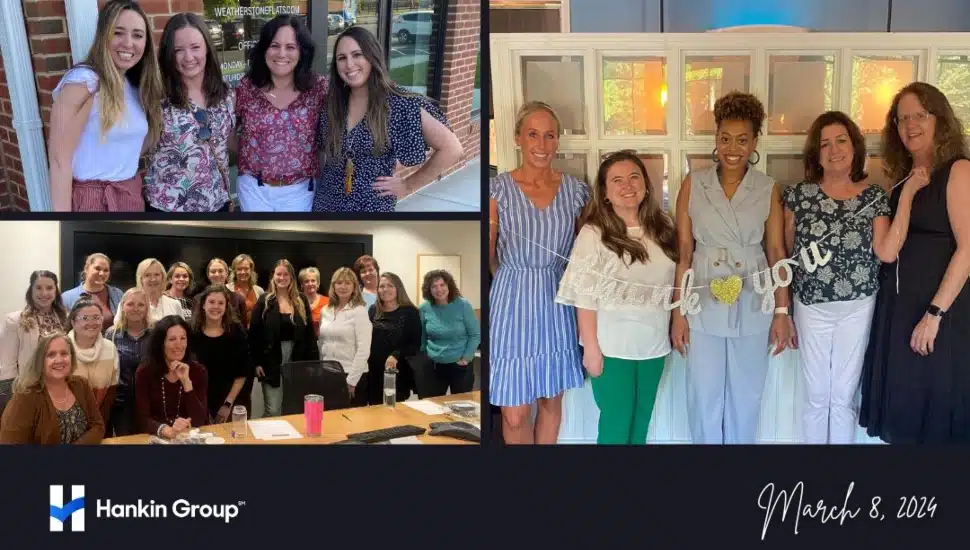 The women of Hankin Group gathered for group photos.