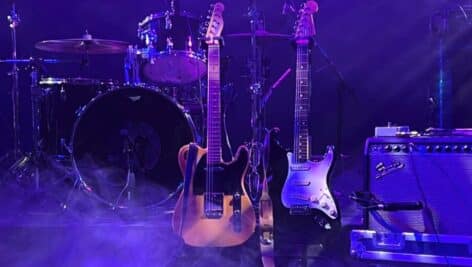 music instruments on stage
