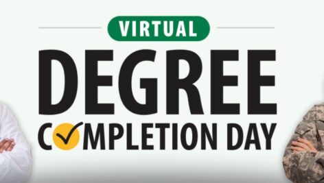 text that reads, "Virtual Degree Completion Day."