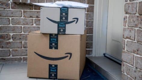 amazon packages on doorstep