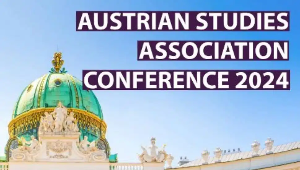 A flyer with the words "Austrian Association Conference 2024."