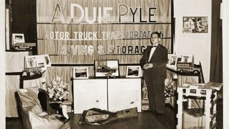 A. Duie Pyle at a Trade Show in 1939.