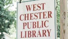 Photo of West Chester Public Library sign.